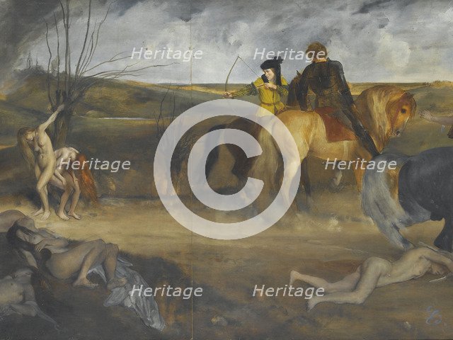 War Scene in the Middle Ages, ca 1865.