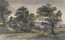 A Parkland View at Dusk, ca. 1879. Creator: William Leighton Leitch.