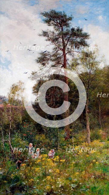 A Nook In Nature's Garden, 1879. Creator: James Aumonier.