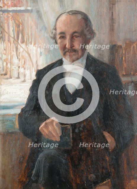 Portrait of the poet Zacharias Topelius (1818-1898). Artist: Edelfelt, Albert Gustaf Aristides (1854-1905)