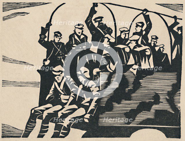 'Lorry-Jumpers', 1919. Artist: CRW Nevinson.