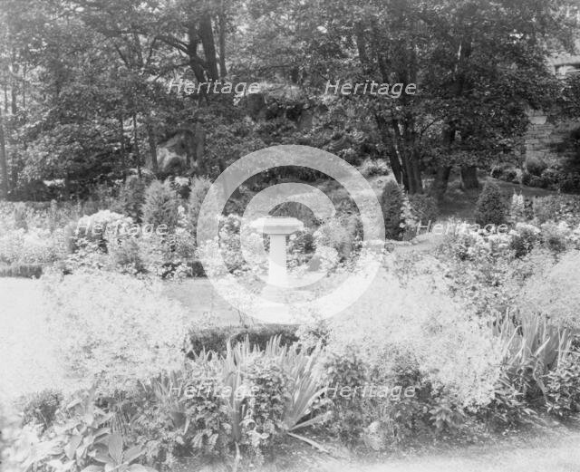 Sundial in garden, Thomas Estate(?), Beverly Farms, Massachusetts, between 1920 and 1940. Creator: Frances Benjamin Johnston.
