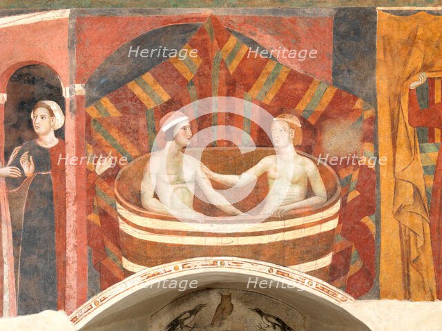 Scene of married life, c1306. Creator: Memmo di Filippuccio (active 1303-1345).