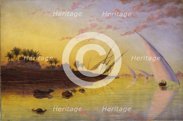View on the Nile, 1855. Artist: Thomas Seddon.