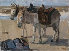 Two Donkeys, 1897-1901. Creator: Isaac Lazerus Israels.
