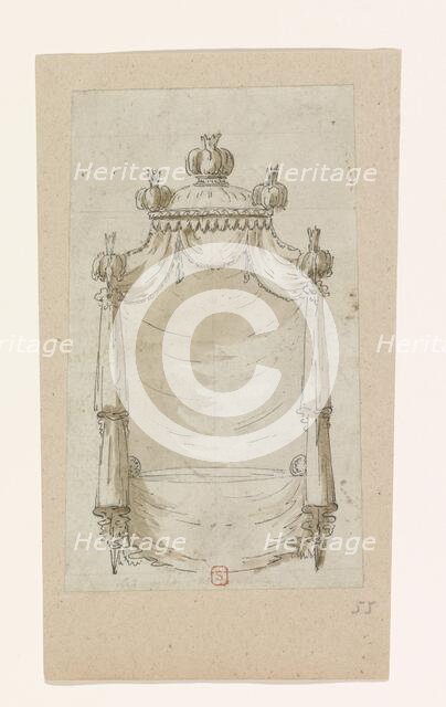 Design for a bed, c.1770-c.1780. Creator: Anon.