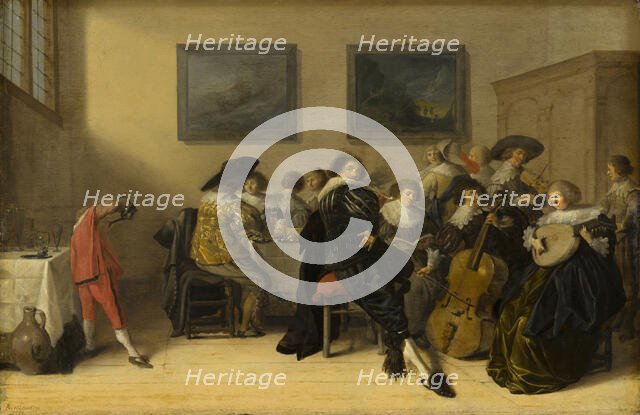 Merry Company Dining and Making Music, 1632. Creator: Anthonie Palamedesz.