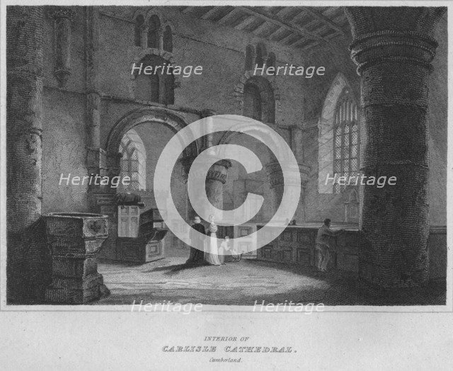 'Interior of Carlisle Cathedral. Cumberland', 1814. Artist: John Greig.