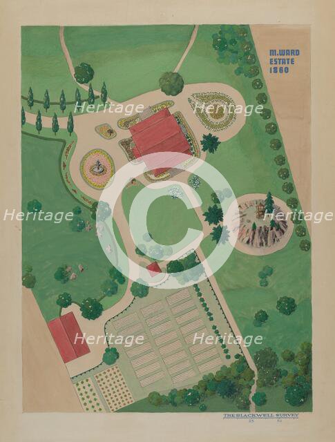 M. Ward Estate, c. 1936. Creator: Helen Miller.