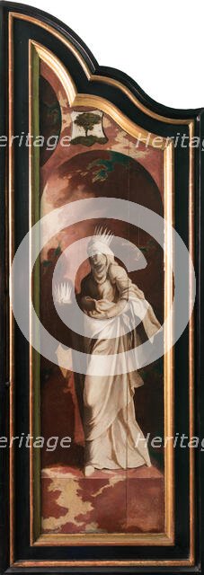 Triptych with the Crucifixion, Saints and Donors, 1530-1540. Creator: North Netherlandish Master.