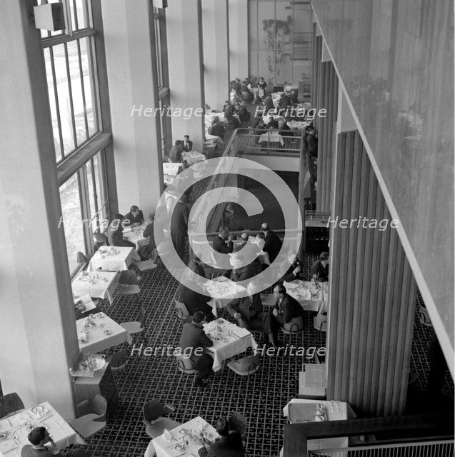 The restaurant, Royal Festival Hall, London, 1951-1962. Artist: Eric de Maré