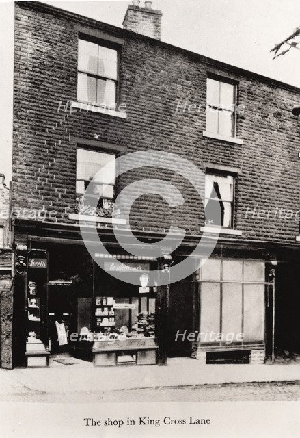 The first Mackintosh confectionery shop in Halifax, West Yorkshire, 1890. Artist: Unknown