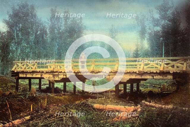 A Bridge Over the Gniluiu River. Dvurechno-Durovskaya Railroad, 1906-1908. Creator: Dorozhno-Stroitel'nyi Otdel.