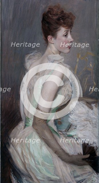 Portrait of Countess De Leusse, née Berthier, 1889.