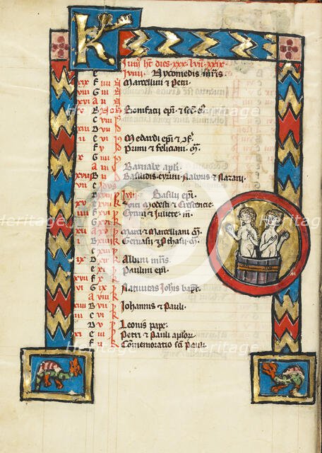 Zodiacal Sign of Gemini; May: Psalter, third quarter of 13th century. Creator: Unknown.