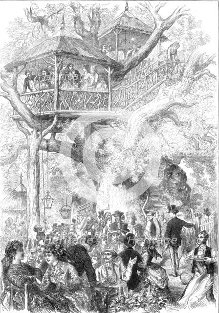 Parisians at Sceaux: dining in a tree, 1872. Creator: Unknown.