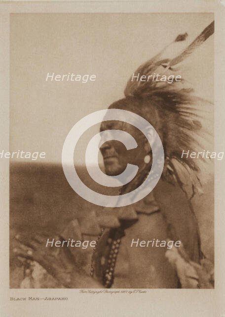 Black Man, Arapaho, 1927. Creator: Edward Sheriff Curtis.