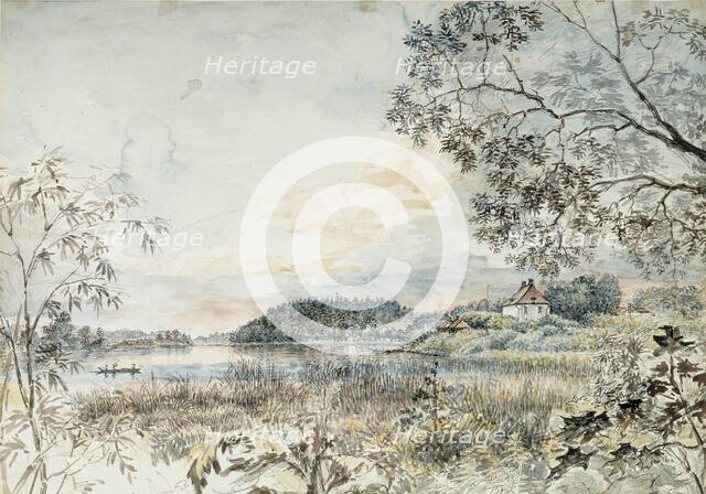 Landscape from Louhisaari, Study, 1823-1825. Creator: Gustaf Wilhelm Finnberg.