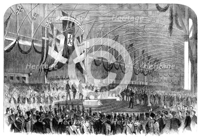 Opening of the railway from Gottenburg to Stockholm: arrival of the King of Sweden…, 1862. Creator: Unknown.