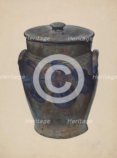 Gray Stone Jar, c. 1940. Creator: John Price.