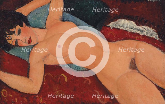 Nude lying (Nu couché) , 1917.