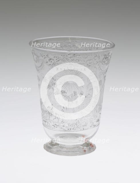 Beaker, Bohemia, Early 18th century. Creator: Bohemia Glass.