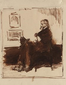 Portrait Sketch of Thomas Carlyle, 1872. Creator: James Abbott McNeill Whistler.