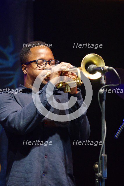Ambrose Akinmusire, Love Supreme Jazz Festival, Glynde Place, East Sussex, 2015. Artist: Brian O'Connor.