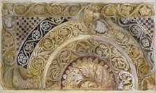 Study of a Panel on the Font of the Baptistery, Pisa, 27-29 April 1872. Artist: John Ruskin.