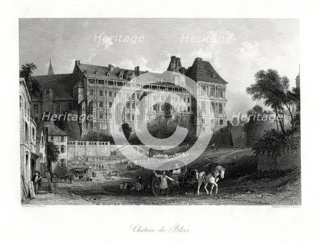 Chateau de Blois, Loire Valley, France, 1875.Artist: J Carter