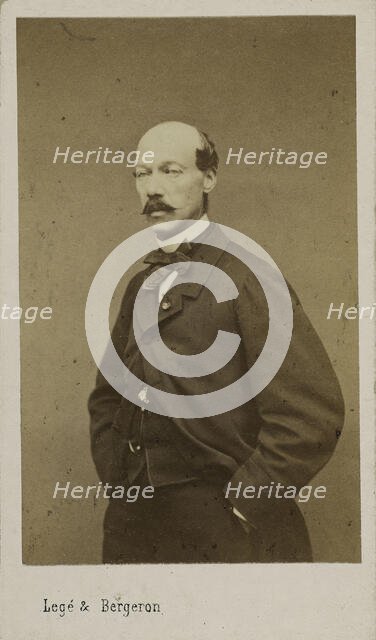 Portrait of the composer Alexandre Batta (1816-1902), c. 1880. Creator: Photo studio Legé & Bergeron.