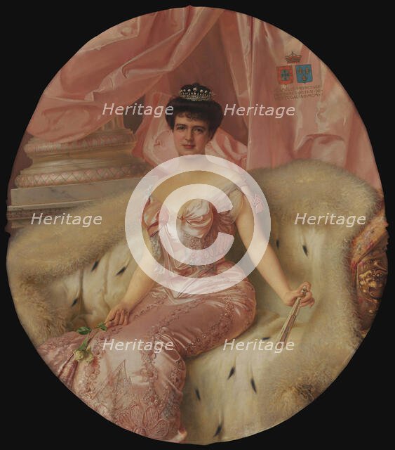 Portrait of Amélie of Orléans (1865-1951), Queen of Portugal . Creator: Corcos, Vittorio Matteo (1859-1933).