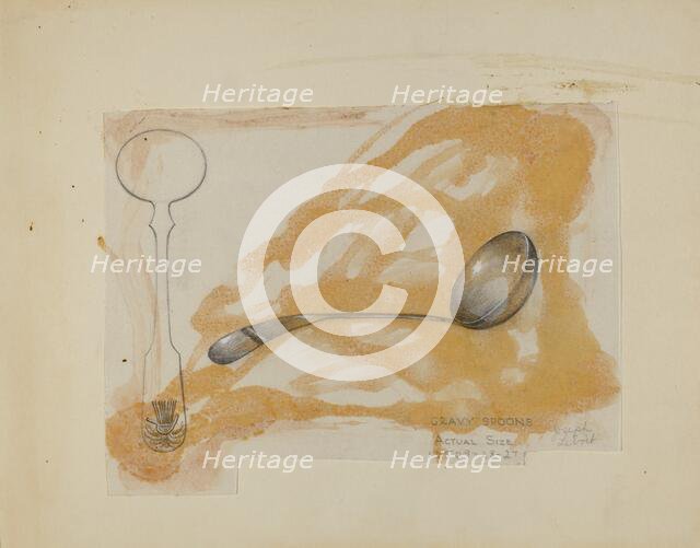 Silver Gravy Spoon, c. 1936. Creator: Joseph Leboit.