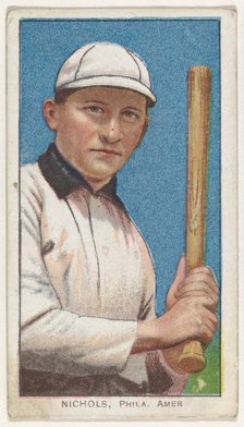 Nichols, Philadelphia, American League, from the White Border series (T206) for the Ame..., 1909-11. Creator: American Tobacco Company.