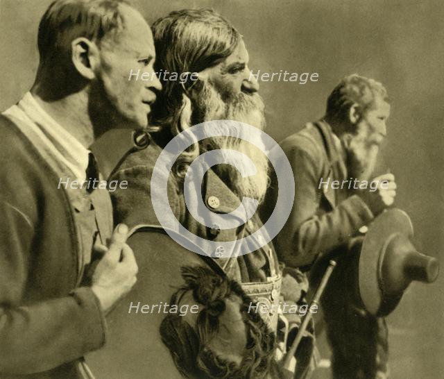 Riflemen praying, Tyrol, Austria, c1935. Creator: Unknown.