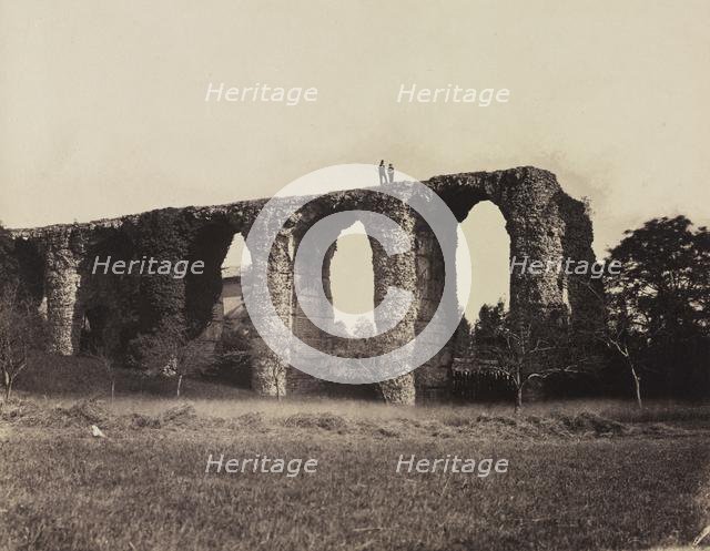 Roman Aqueduct, Beaunant, France, c. 1857. Creator: F. Chabrol (French).