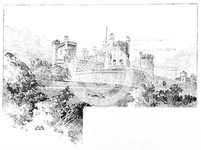 Belvoir Castle, view from the Stables, 1890. Creator: Unknown.