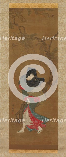 Beauty in Summer Breeze, 18th century. Creator: Torii Kiyonaga.