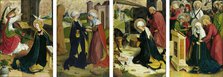 Pfullendorf Altarpiece: Annunciation, Visitation, Nativity, Death of the Virgin, c1497-1503. Creator: Master of the Pfullendorf Altar.