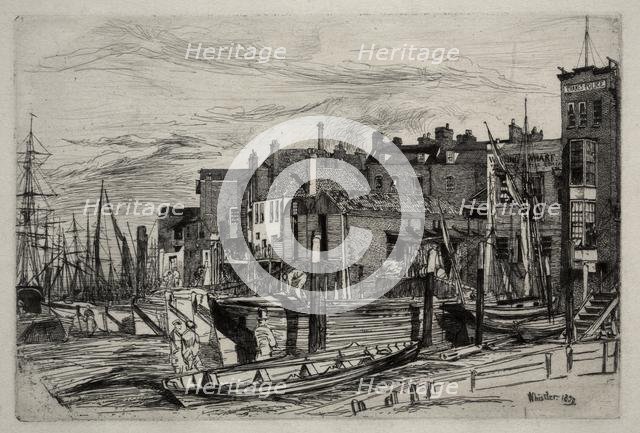 Thames Police, 1859. Creator: James McNeill Whistler (American, 1834-1903).