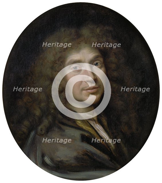 Portrait of the author Moliére (1622-1673), ca 1658. Artist: Mignard, Pierre (1612-1695)