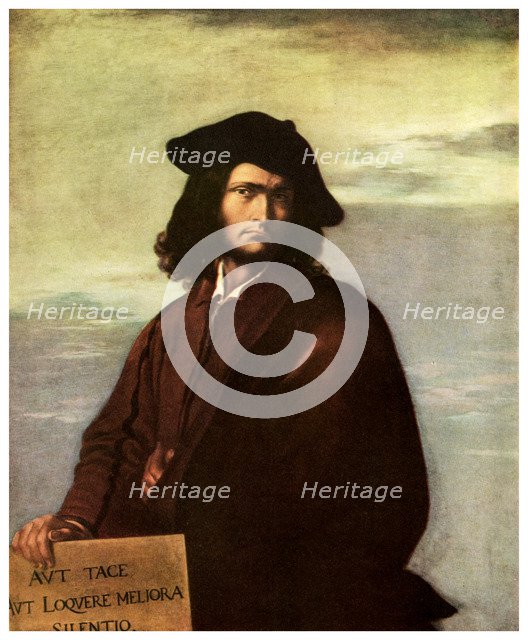 Cult of the individual: Salvator Rosa, Italian Baroque artist, 1640 (1956). Artist: Unknown