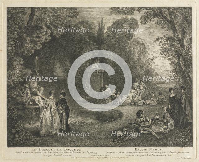 Le Bosquet de Bacchus, 1727. Creator: Charles-Nicolas Cochin (French, 1715-1790).