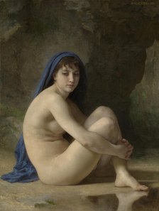 Seated Nude, 1884. Creator: William-Adolphe Bouguereau.