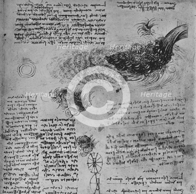 'Studies of the Formation of Water in Motion', c1480 (1945). Artist: Leonardo da Vinci.