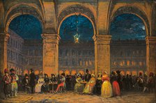 Caffè Florian on the Piazza San Marco, Venice, c1860-1870. Creator: Grubacs, Carlo (1801-1864).