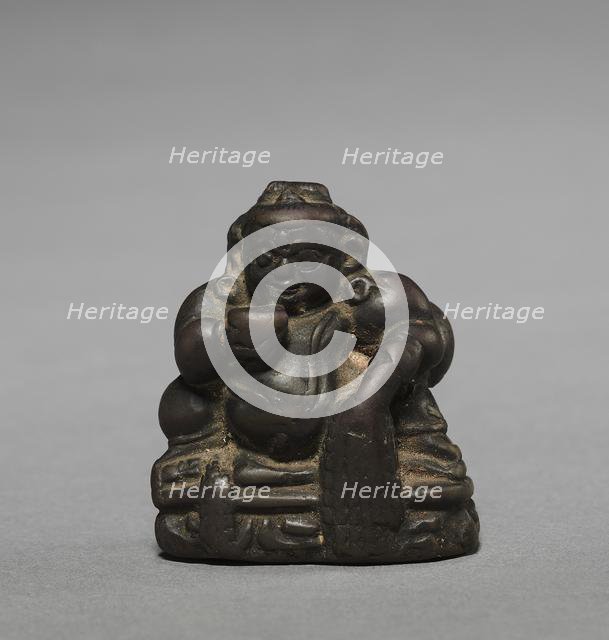 Miniature Seated Kubera, 800s-900s. Creator: Unknown.