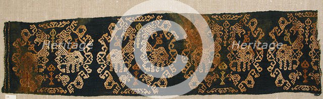 Textile Fragment, Byzantine, 7th-9th century. Creator: Unknown.