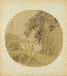 Landscape with Figures, Qing dynasty (1644-1911), dated 1883. Creator: Ren Yi.