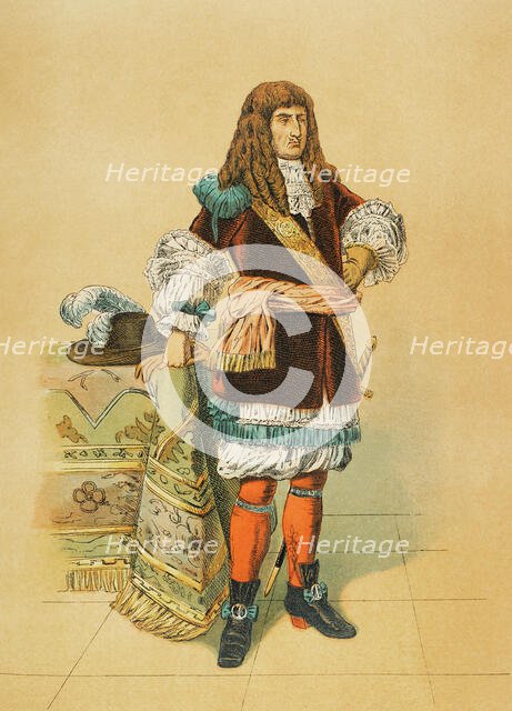 Portrait of Louis XIV, known as "the Sun King" (1638-1715), King of France (1643-1715), 1881.  Creator: Unknown.